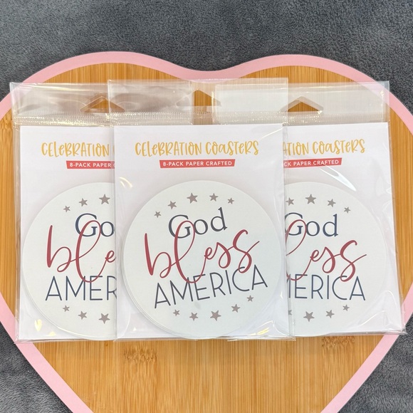 Other - God bless America paper Coaster Set! 56 total!